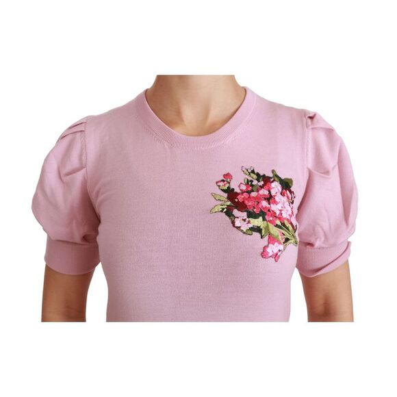 Dolce & Gabbana Dolce Gabbana TSH4457 Floral Top Women Pink Tops & T-Shirts - Picture 5 of 6